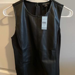 Ann Taylor Leather Tank Top